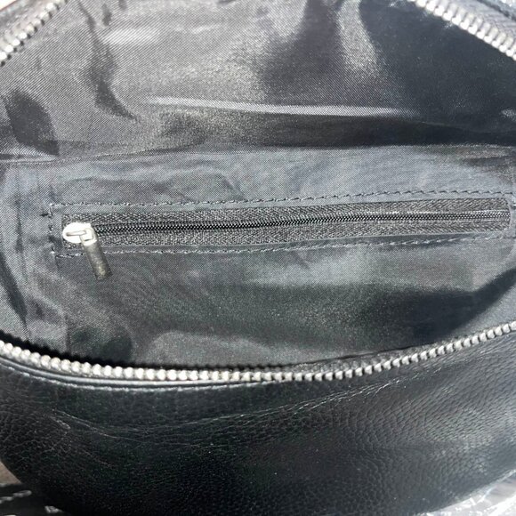 2-Piece Cow Leather Bag Set – Black Crossbody - Picture 3 of 5